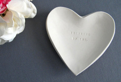 Sympathy Gift - Thinking of You Heart Shaped Bowl - READY TO SHIP