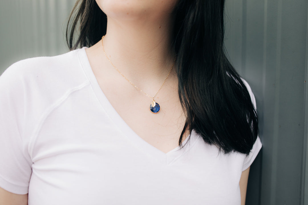 Personalized Carnelian Necklace, Round July Birthstone Necklace, 18K Gold Filled