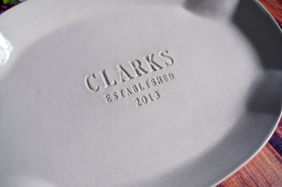 Personalized Platter - Housewarming or Wedding Platter - Handmade