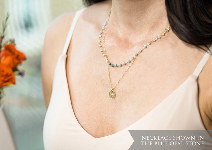 Dainty Rainbow Moonstone Beaded Choker, Necklace, or Bracelet