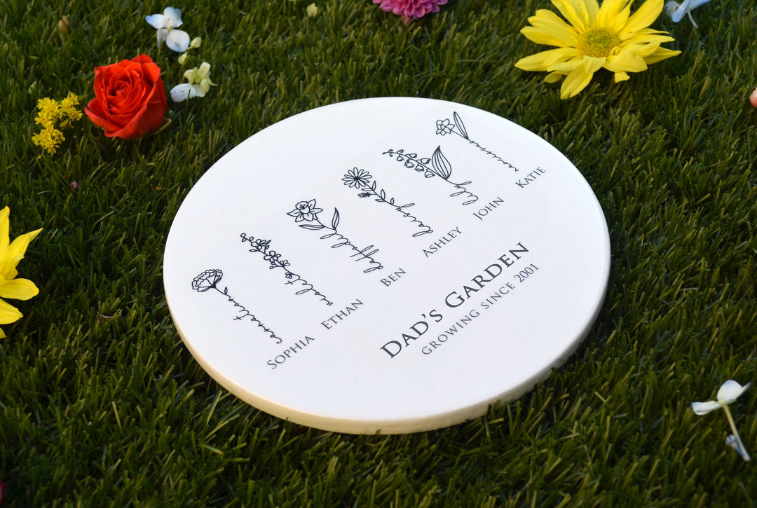 Father's Day Gift, Dad's Garden, Personalized 7" Garden Tile