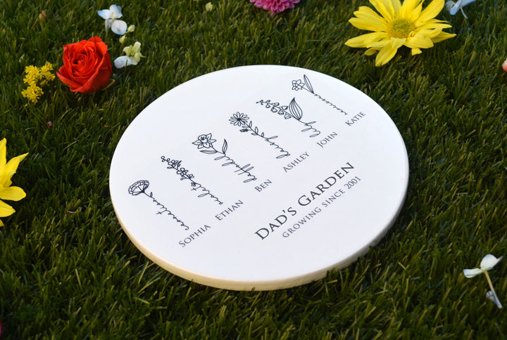 Father's Day Gift, Dad's Garden, Personalized 7" Garden Tile