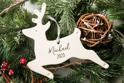 Reindeer Ornament, Personalized Baby's First Christmas 2024