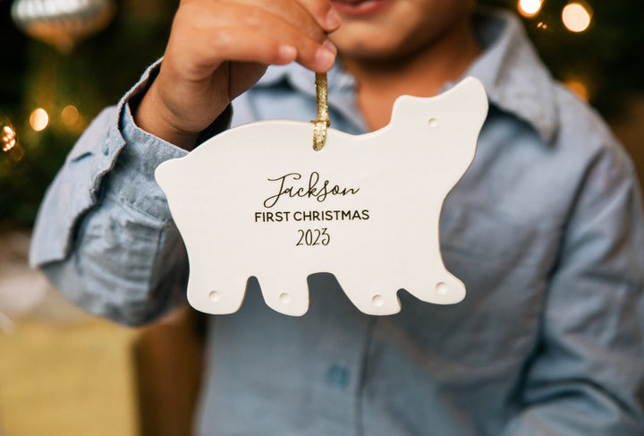 Polar Bear Ornament, Personalized Baby's First Christmas Ornament 2025