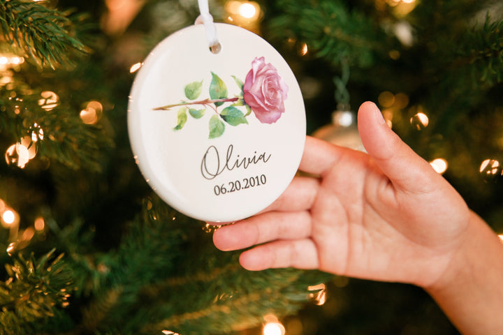 Birth Flower Christmas Ornament, Birth Month Flower Ornament 2025