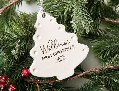 Tree Ornament, Personalized Baby's First Christmas Ornament