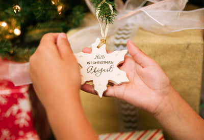 Snowflake Ornament,  Personalized Baby's First Christmas 2024