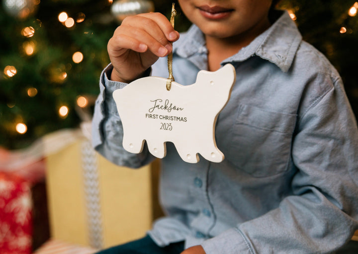 Polar Bear Ornament, Personalized Baby's First Christmas Ornament 2025