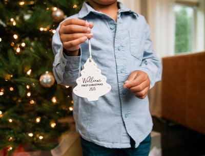 Tree Ornament, Personalized Baby's First Christmas Ornament