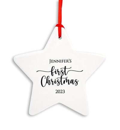 Personalized Star Ornament, Baby's First Christmas Ornament 2024