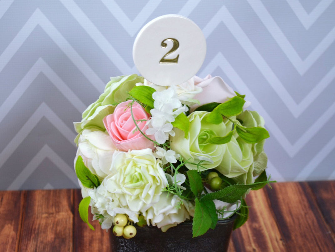 Wedding Table Numbers in Gold, Silver, or Black