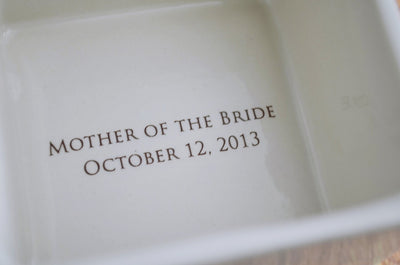 Unique Mother of the Bride Gift - Mothers hold their children's hands for a short while but their hearts forever - Deep Square Keepsake Box