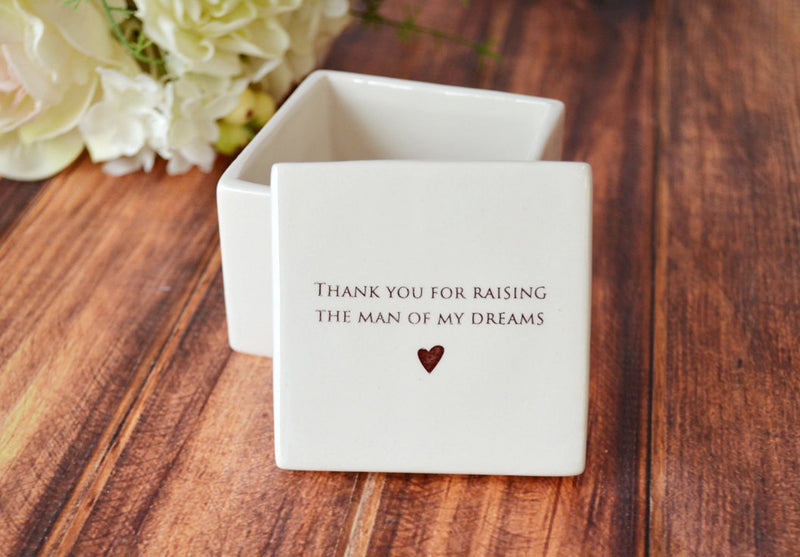 Unique Mother of the Groom Gift - ADD CUSTOM TEXT - Deep Square Keepsake Box