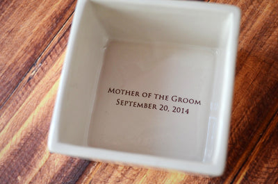 Unique Mother of the Groom Gift - ADD CUSTOM TEXT - Deep Square Keepsake Box