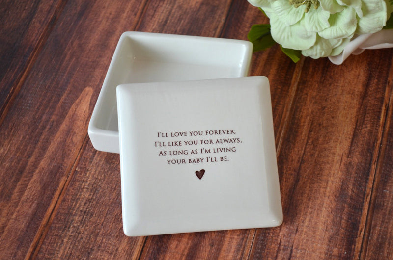 Unique Mother of the Bride Gift - Square Keepsake Box - As Long as I&