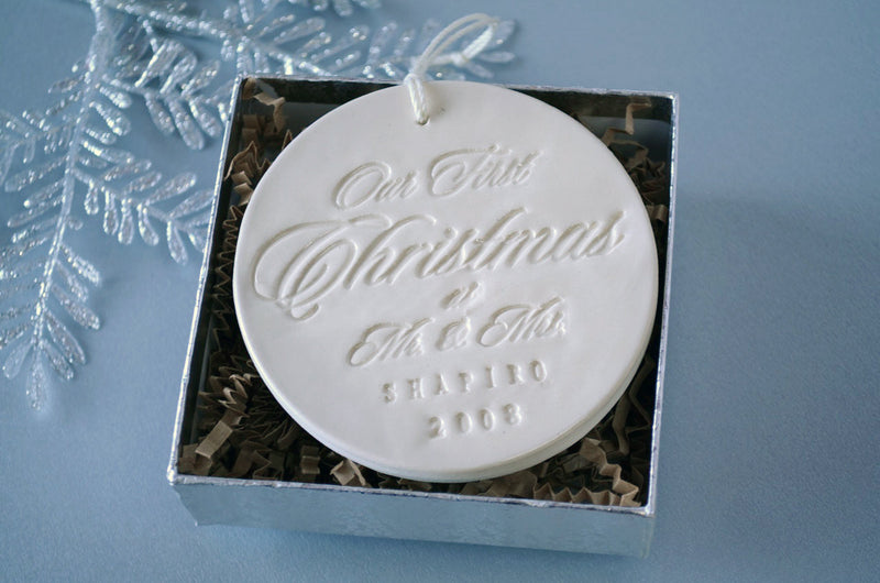 Personalized Our First Christmas as Mr. & Mrs. Ornament 2024
