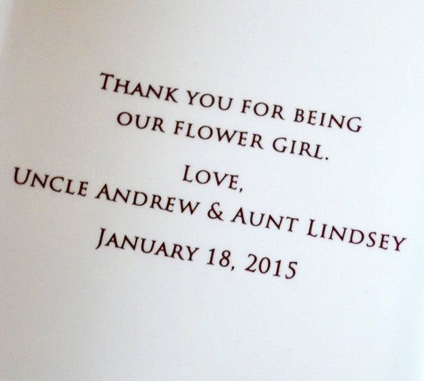 Unique Flower Girl Gift - Deep Square Keepsake Box