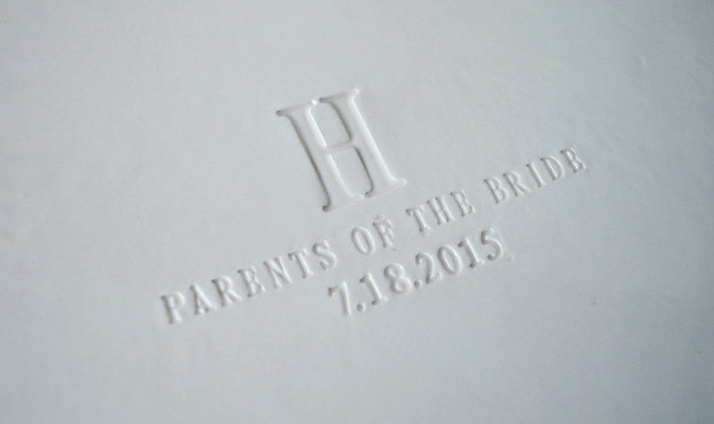 Serving Platter | Custom | Parent Wedding Gift | Personalized Text, Initial and Date