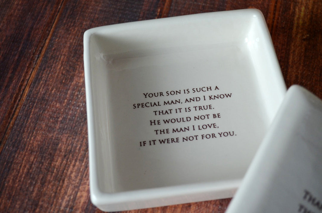 Square Ceramic Keepsake Box, Thank You...Man of My Dreams