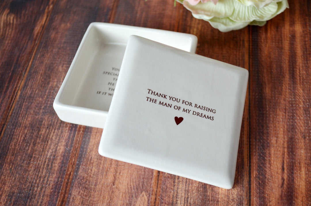 Square Ceramic Keepsake Box, Thank You...Man of My Dreams