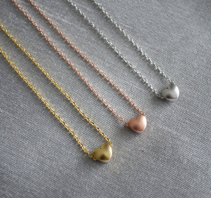 Valentine's Gift Set - I Love You More - READY TO SHIP - Heart Keepsake Box with Heart Necklace