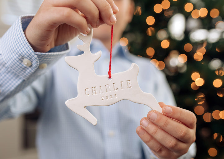 Personalized Reindeer 2024 Christmas Ornament