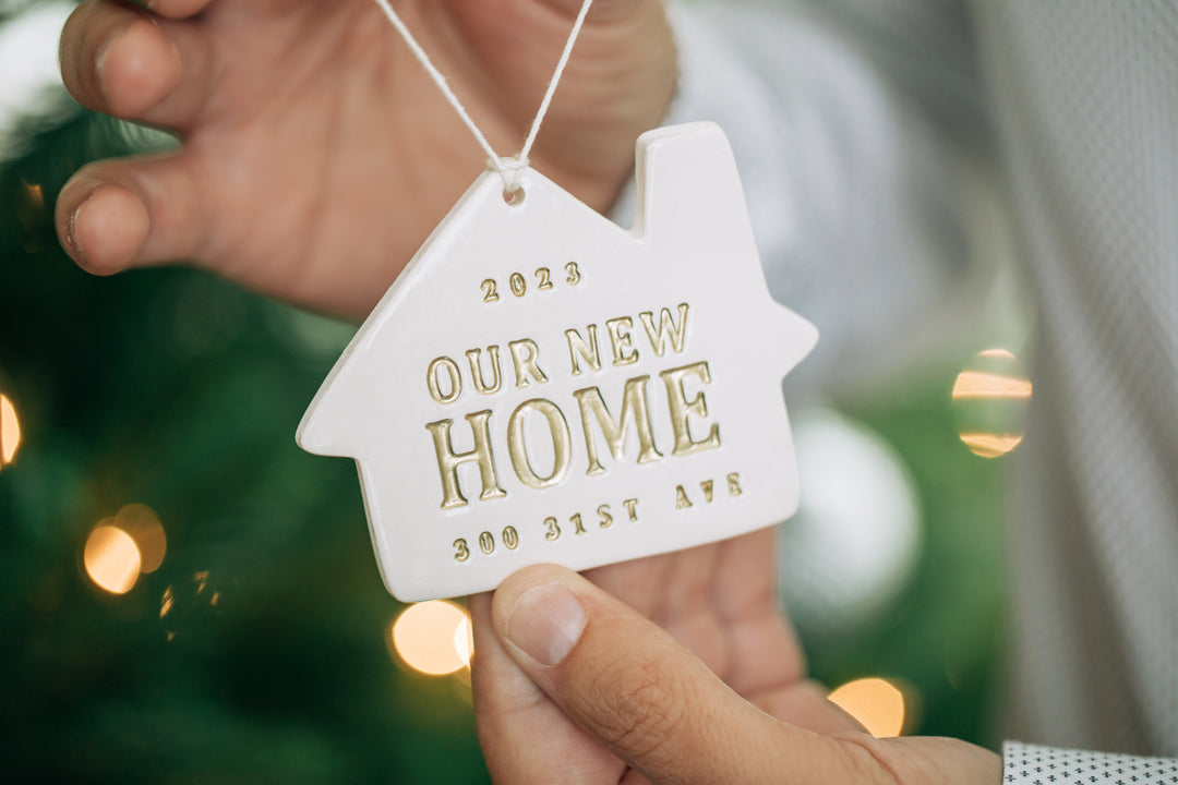 Personalized Christmas Ornament - Our New or Our First Home 2025