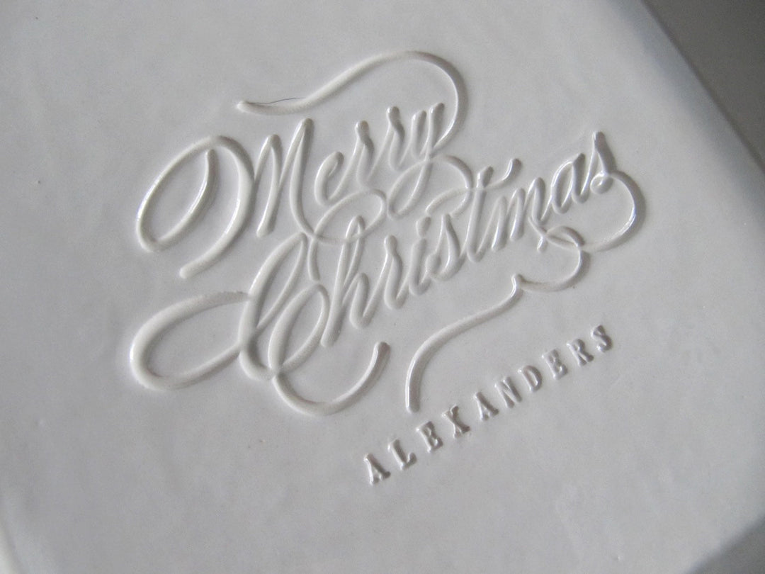 Personalized Christmas Platter with name - Housewarming or Christmas Gift