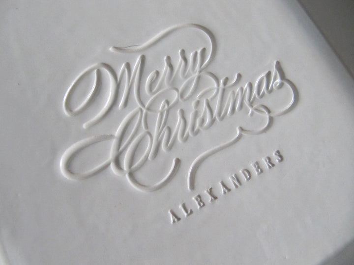 Personalized Christmas Platter with name - Housewarming or Christmas Gift