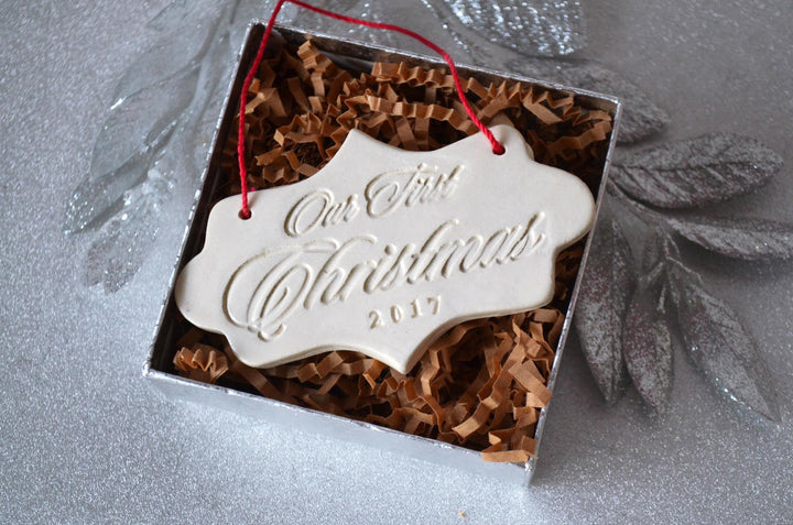 Our First Christmas 2025, First Christmas Ornament - SHIPS FAST - Gift Boxed and Ready to Give