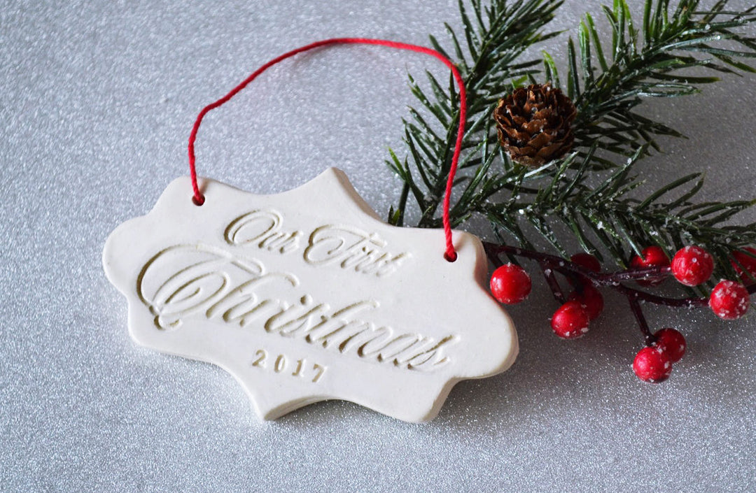 Our First Christmas 2025, First Christmas Ornament - SHIPS FAST - Gift Boxed and Ready to Give