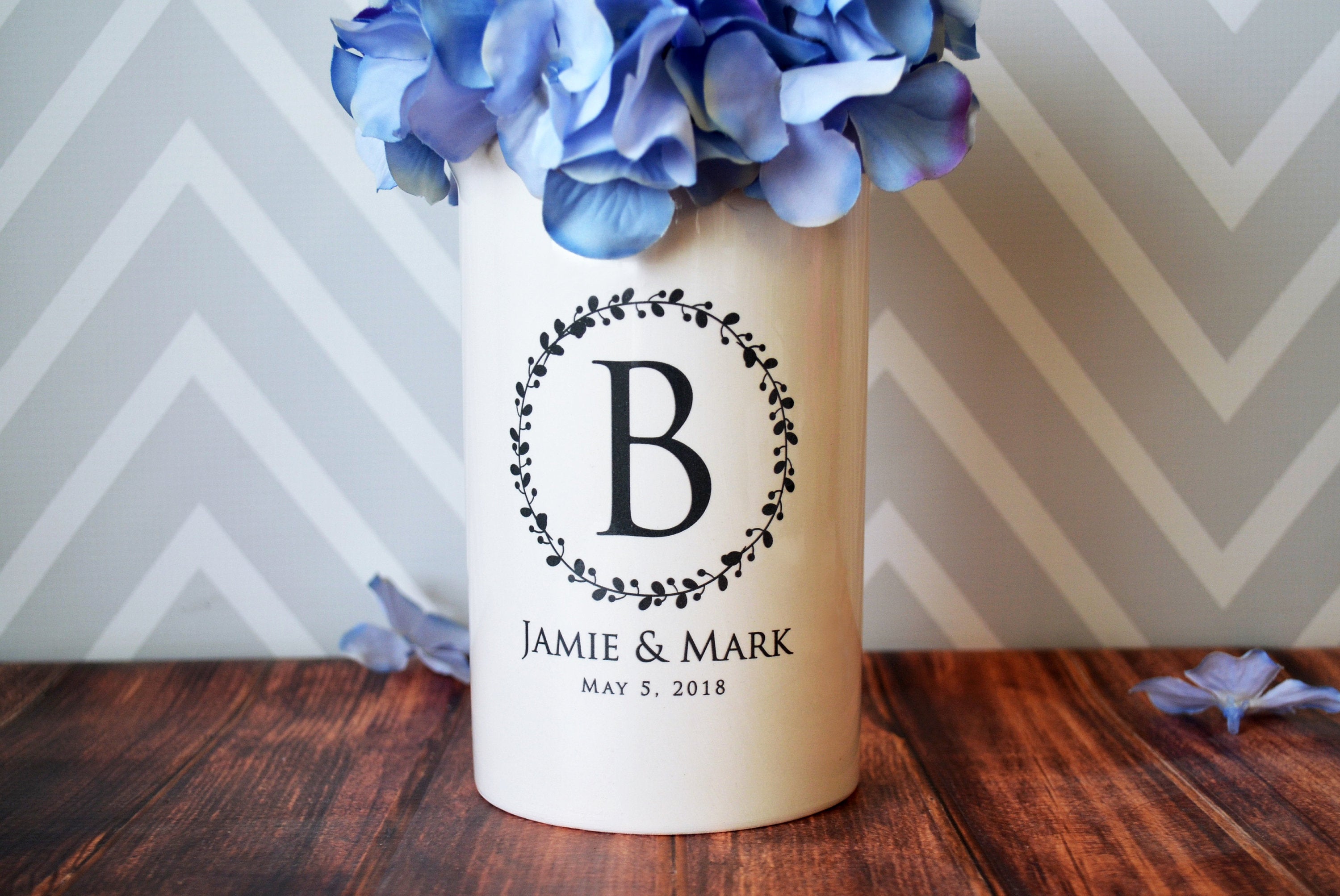 Personalized Vase- Great Wedding Gift