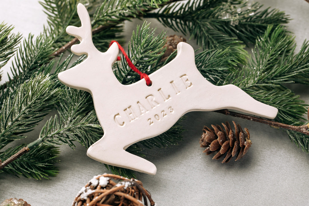 Personalized Reindeer 2024 Christmas Ornament