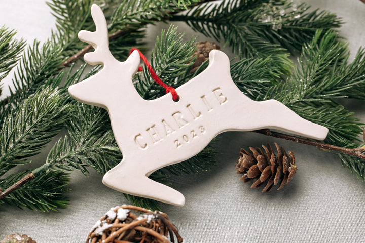 Personalized Reindeer 2024 Christmas Ornament