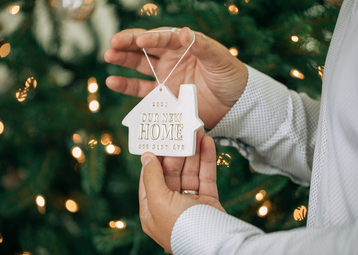 Personalized Christmas Ornament - Our New or Our First Home 2025