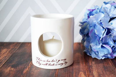 Sympathy Gift, Sympathy Candle, Sympathy Votive - Add Custom Text - Those we love don’t go away, They walk beside us every day