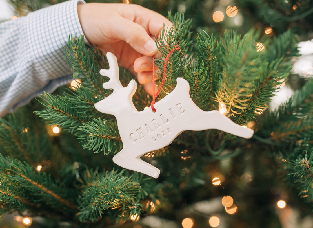 Personalized Reindeer 2024 Christmas Ornament