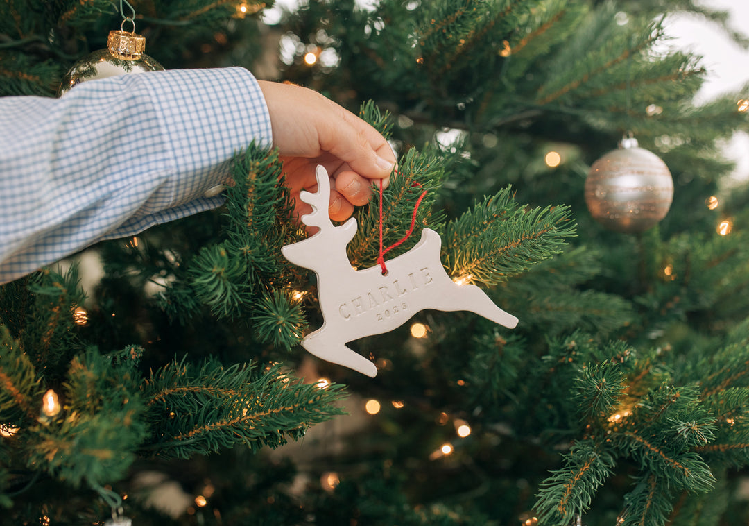 Personalized Reindeer 2024 Christmas Ornament