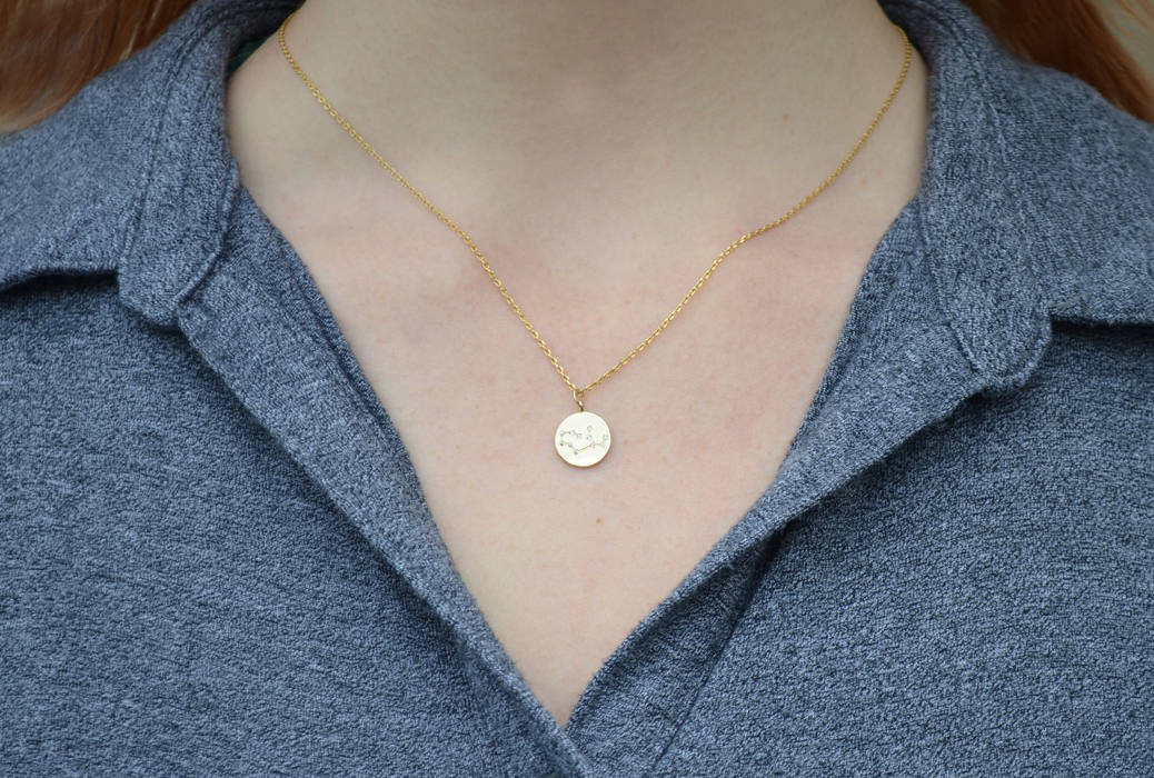 Zodiac Jewelry, Zodiac Necklace, Constellation Necklace, Astrology Necklace, Gemini Necklace in Gold