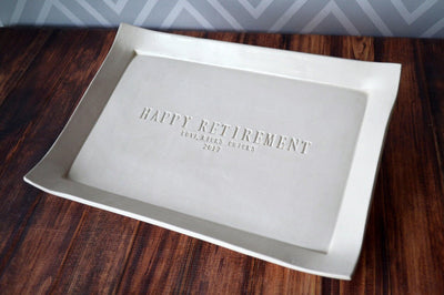 Retirement Gift | Large Personalized Platter | Guest Book or Signature Platter | Custom