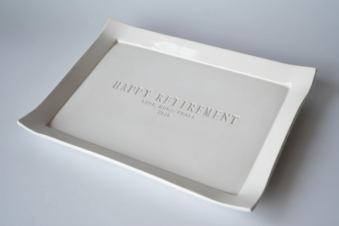 Retirement Gift | Large Personalized Platter | Guest Book or Signature Platter | Custom