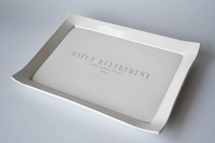 Retirement Gift | Large Personalized Platter | Guest Book or Signature Platter | Custom