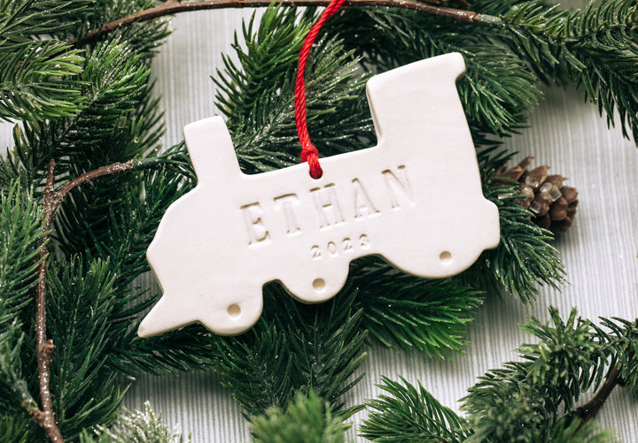 Personalized Train Ornament - First Christmas Ornament 2024