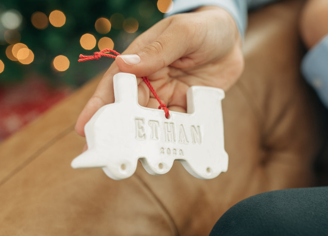 First Christmas Ornament 2024 - Personalized Train Ornament