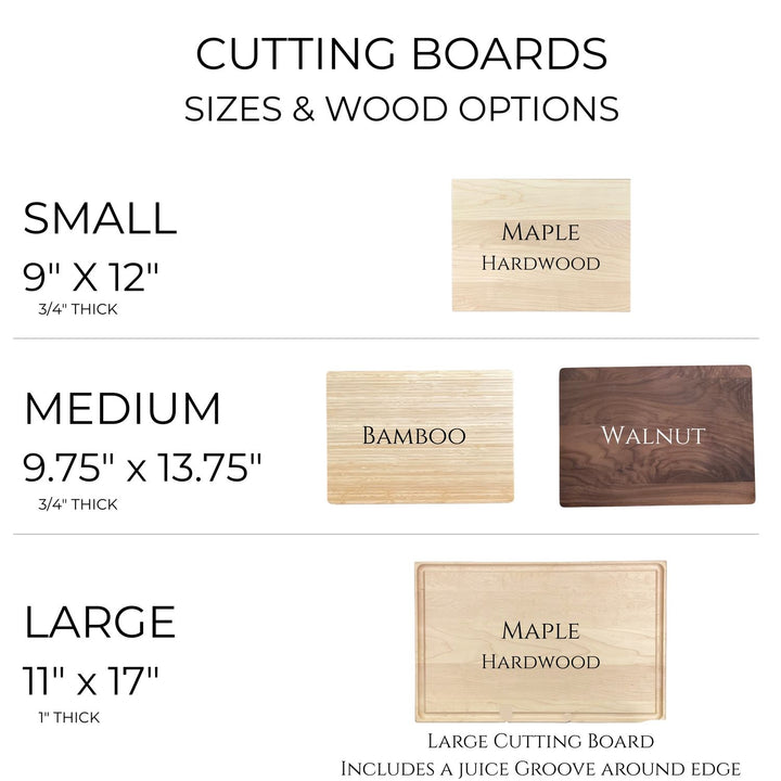 Custom Cutting Board: Golf, Tennis, Pickleball or Fishing, Personalized, Engraved