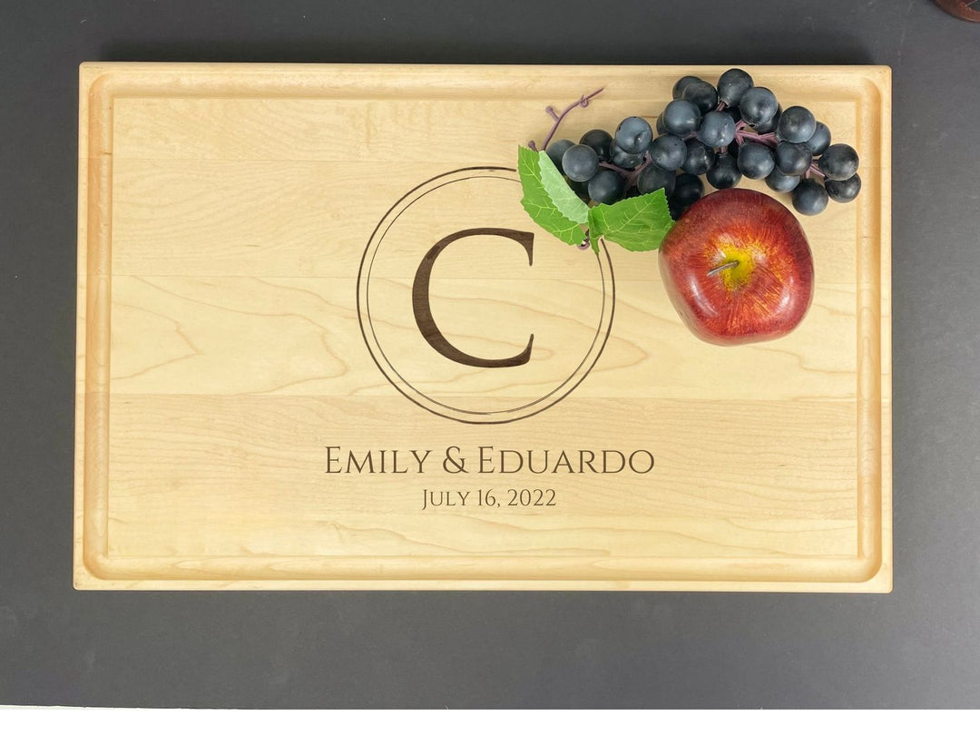 Maple Chopping Board | Cutting | Charcuterie | Personalized | Initial & Names | Wedding | Kitchen