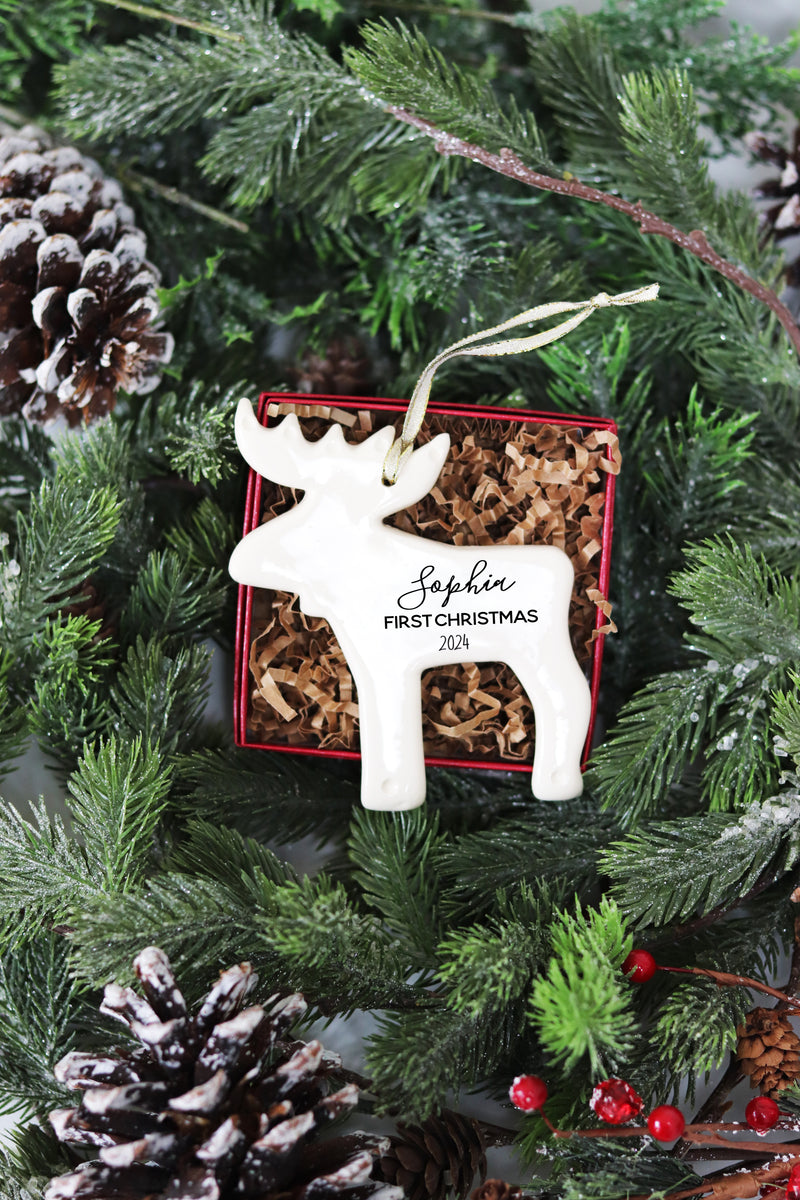 Moose Ornament | Personalized | Baby&