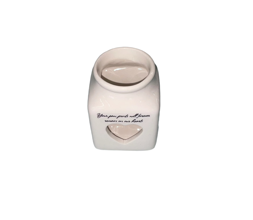 Pet Remembrance Candle, Personalized, Sympathy Heart, Memorial Tea Light, In Loving Memory, Your Paw Prints Will Forever Remain...