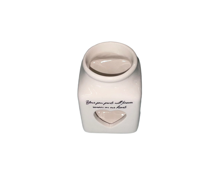 Pet Remembrance Candle, Personalized, Sympathy Heart, Memorial Tea Light, In Loving Memory, Your Paw Prints Will Forever Remain...