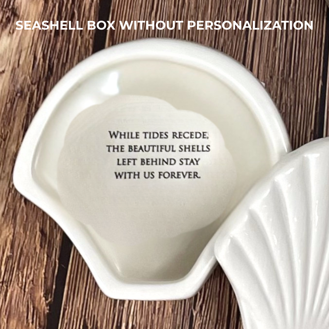 Memorial Gift, Personalized, "Stay With Us Forever" Shell Keepsake, Sympathy, Bereavement, Condolence Gift